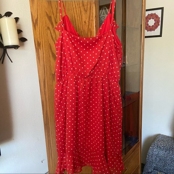 🌺Forever 21 Red & White Polka Dot Ruffle Sundress - Picture 4 of 6